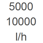 5.000 - 10.000 l/h