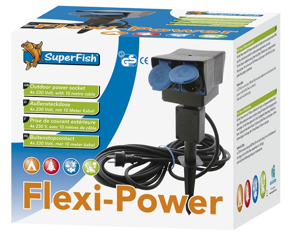 doorgaan uitvoeren Richtlijnen Superfish Flexi Power Stekkerdoos 8 meter kabel | Daruma Koi